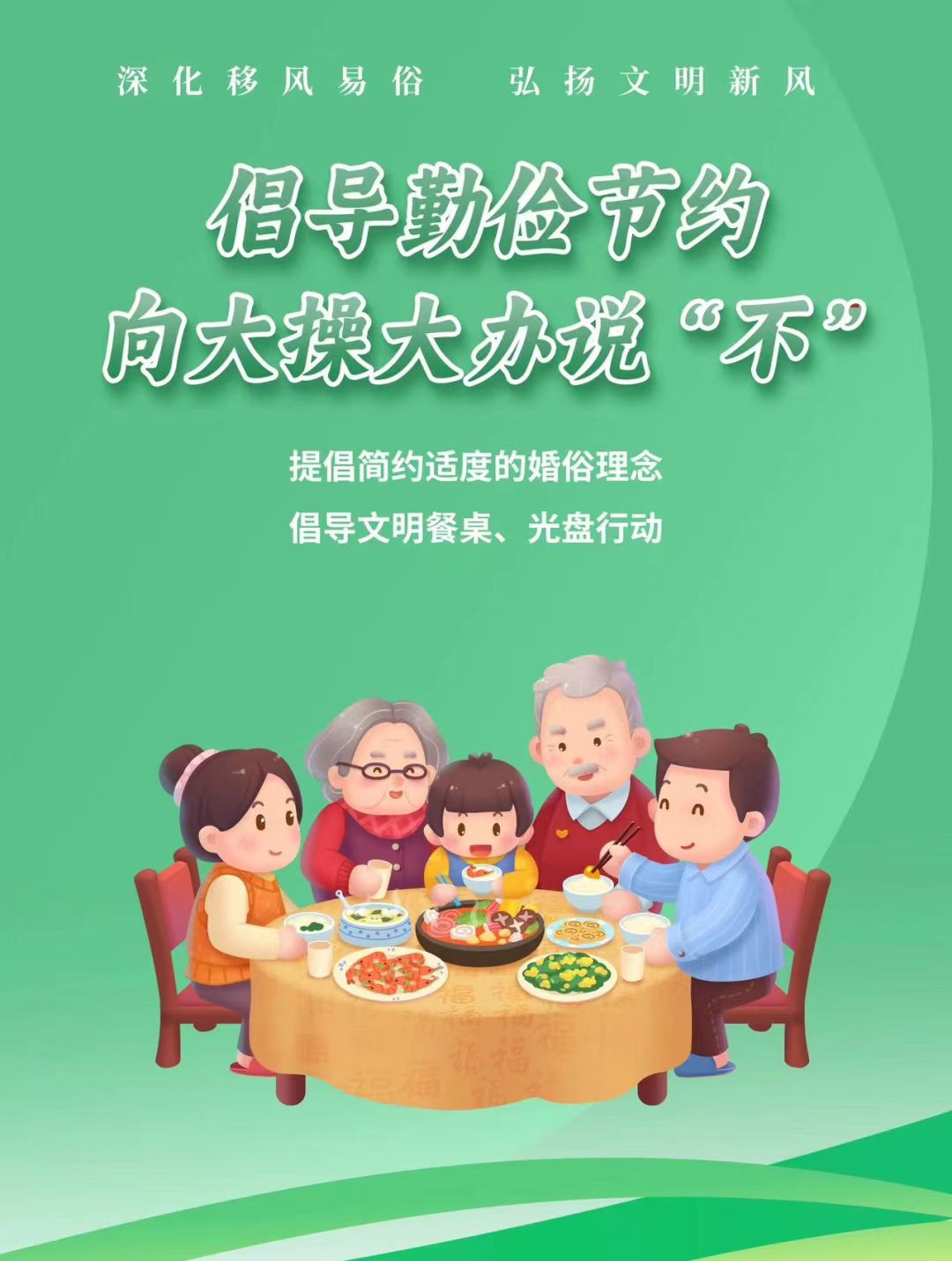 倡导勤俭节约，向大操大办说“不”