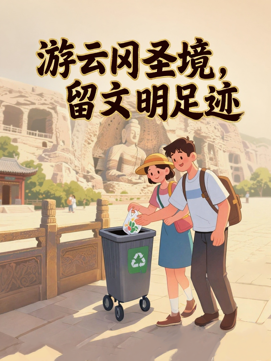 《游云冈圣境 留文明足迹》